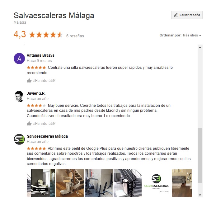 opiniones salvaescaleras malaga
